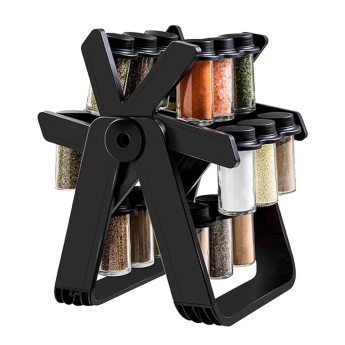 Suport condimente rotativ, multifuncțional, pivotant 360°, ușor de montat, 34x23 cm