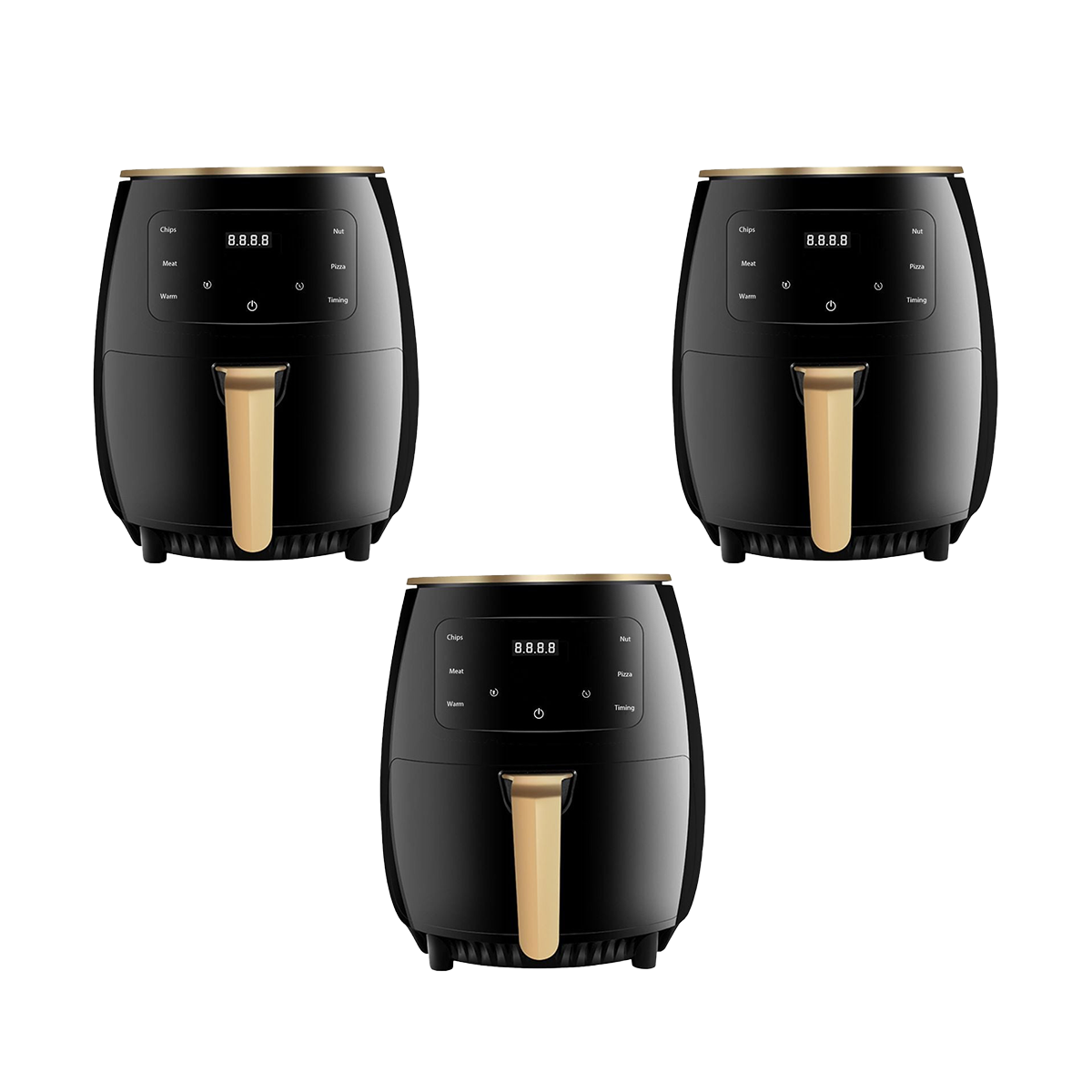 Friteuză cu aer cald, cu afișaj digital, LCD Touch control