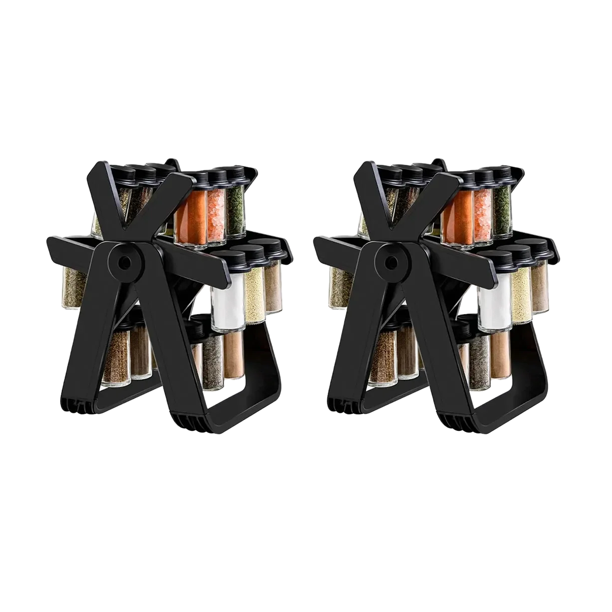 Suport condimente rotativ, multifuncțional, pivotant 360°, ușor de montat, 34×23 cm