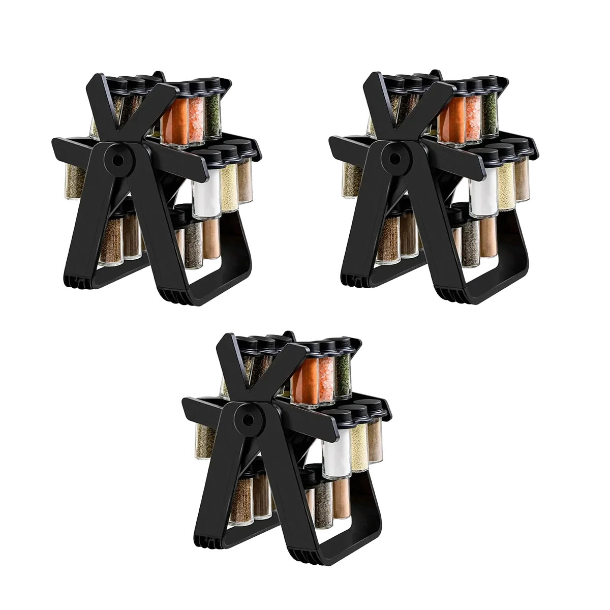 Suport condimente rotativ, multifuncțional, pivotant 360°, ușor de montat, 34×23 cm