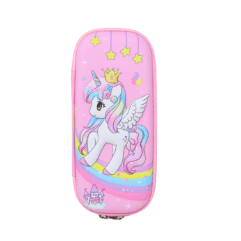 Penar 3D, compartimentat, imagini in relief, inchidere cu fermoar, pentru scoala Unicorn