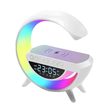 Lampă LED multifuncțională cu boxă, încărcare wireless și RGB