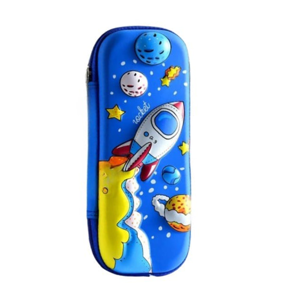 Penar 3D, compartimentat, imagini in relief, inchidere cu fermoar, pentru scoala Nava spațială