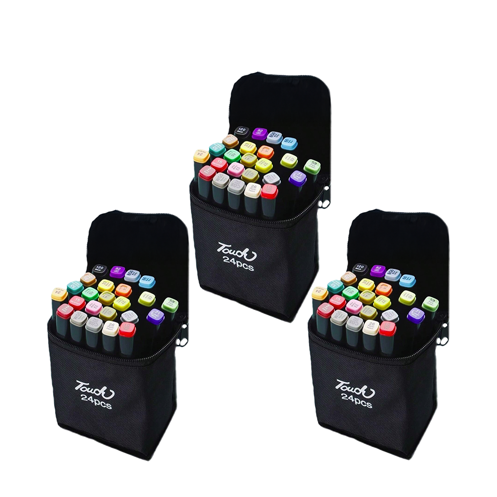 Set 24 buc de Carioci Profesionale cu 2 capete