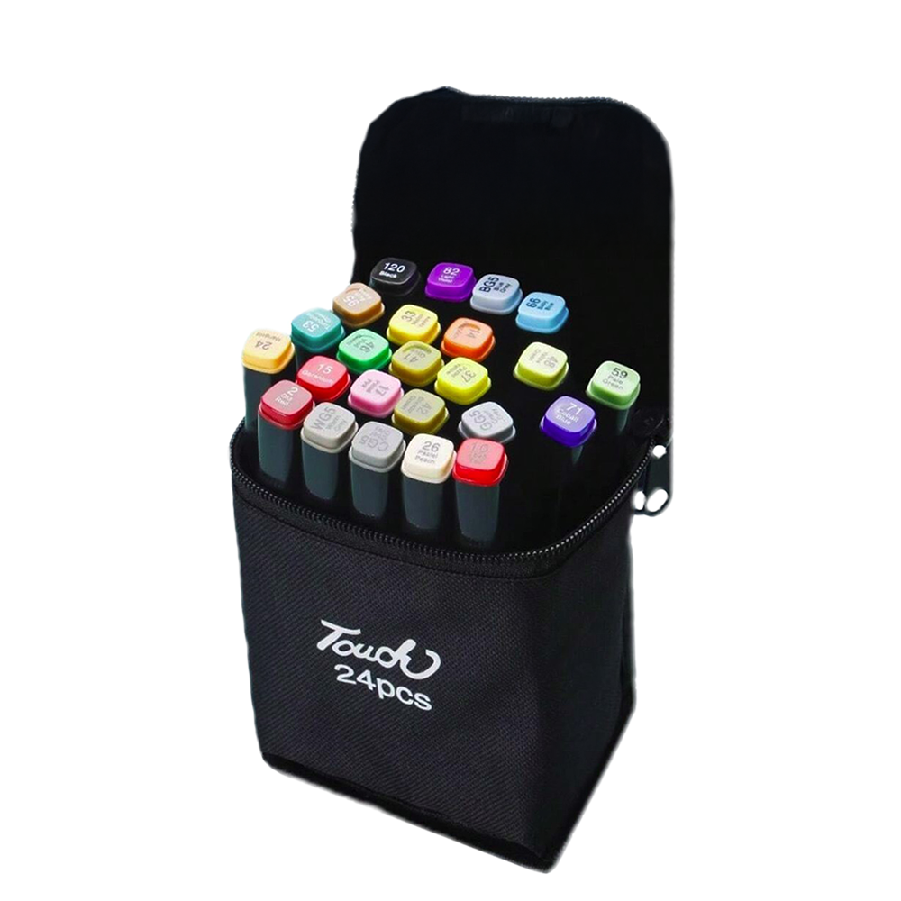 Set 24 buc de Carioci Profesionale cu 2 capete