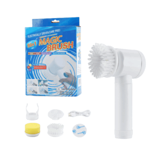 Perie Electrica de Curatare 5 in 1, Incarcare USB, Alb, Multifunctionala