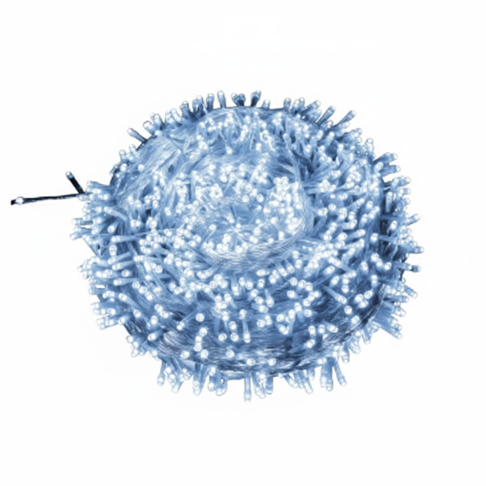 Instalație De Crăciun 100 LED, 6 m Interior-Exterior – Alb Rece