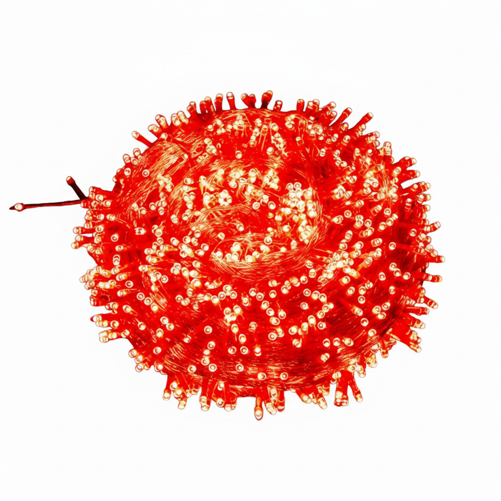 Instalație De Crăciun 100 LED, 6 m Interior-Exterior – Roșu