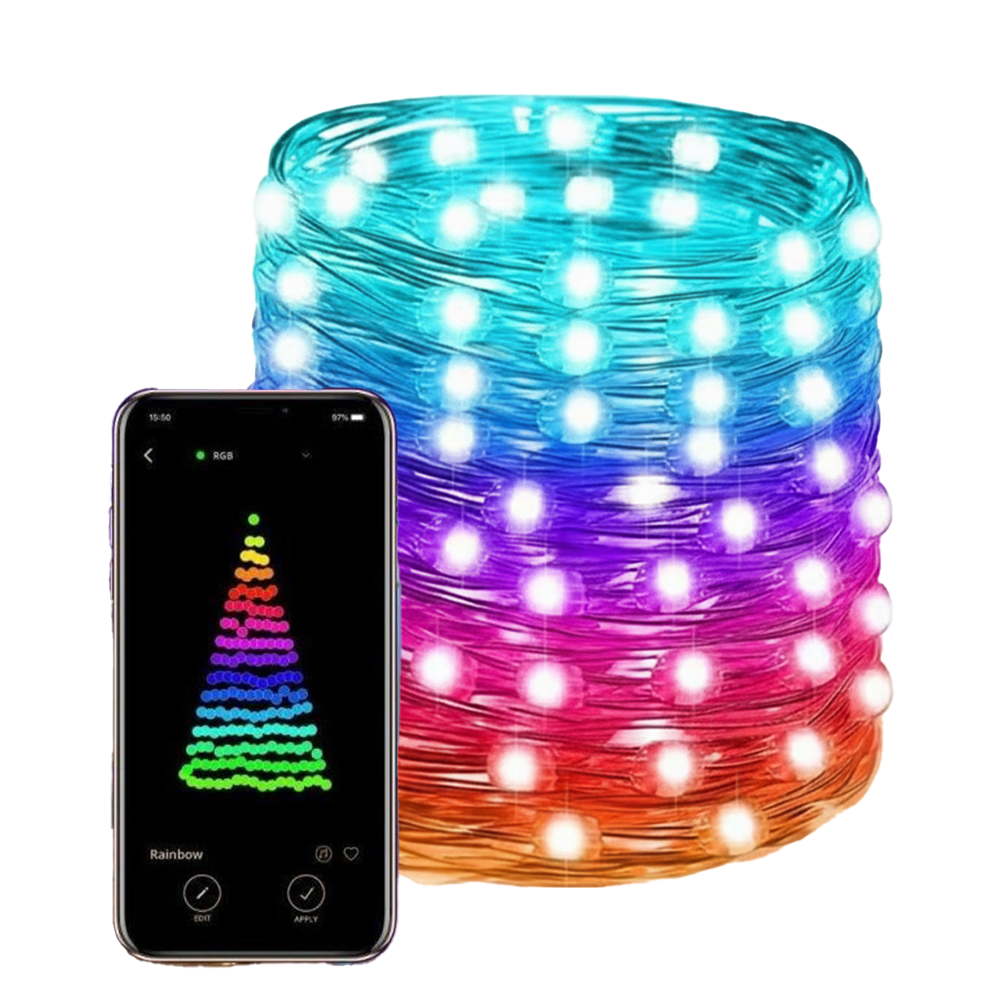 Instalație Smart RGB 8m pentru Bradul de Crăciun