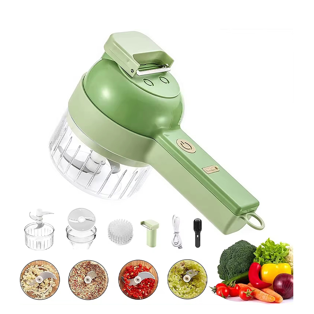 Tocător Electric 4 în 1 cu Lame din Oțel