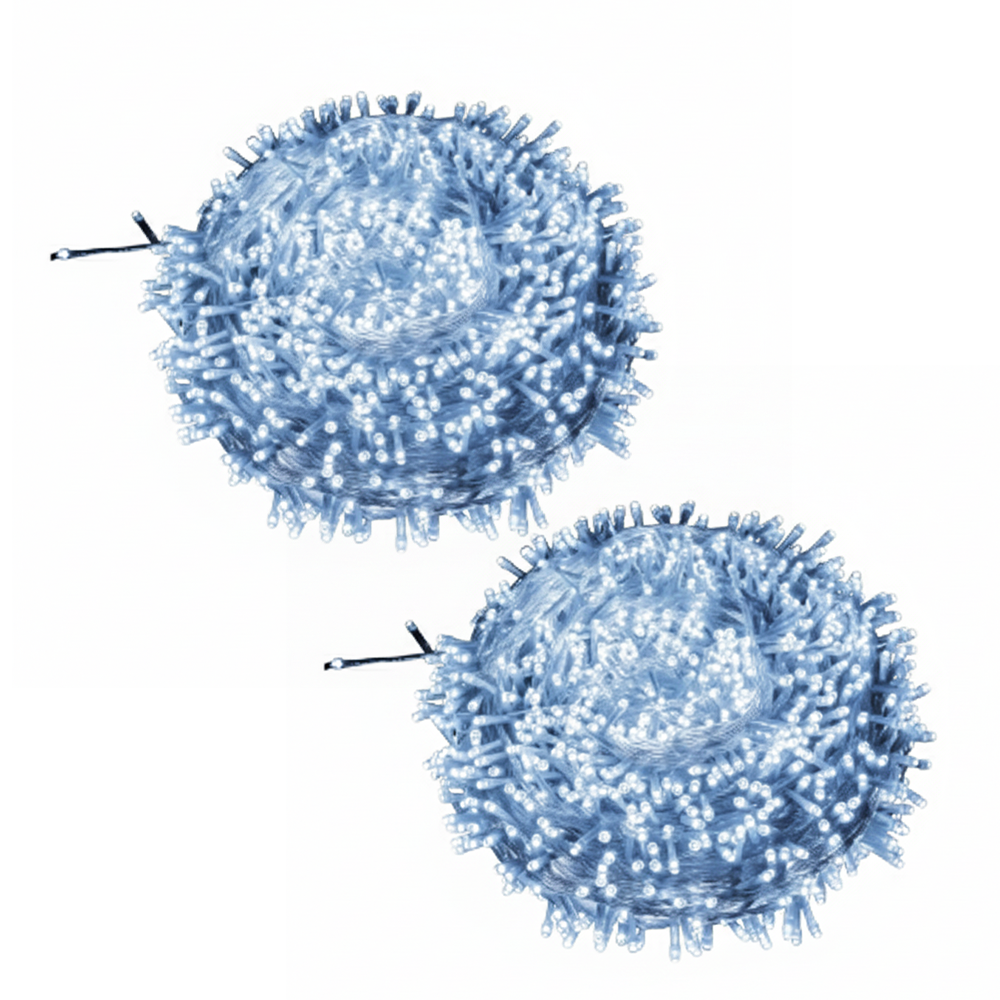 Instalație De Crăciun 100 LED, 6 m Interior-Exterior – Alb Rece