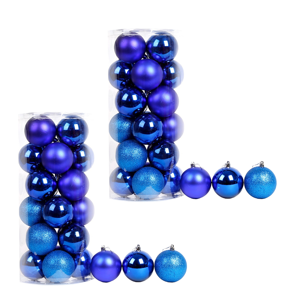 Set de Globulețe 6 cm, 24 buc – Albastru