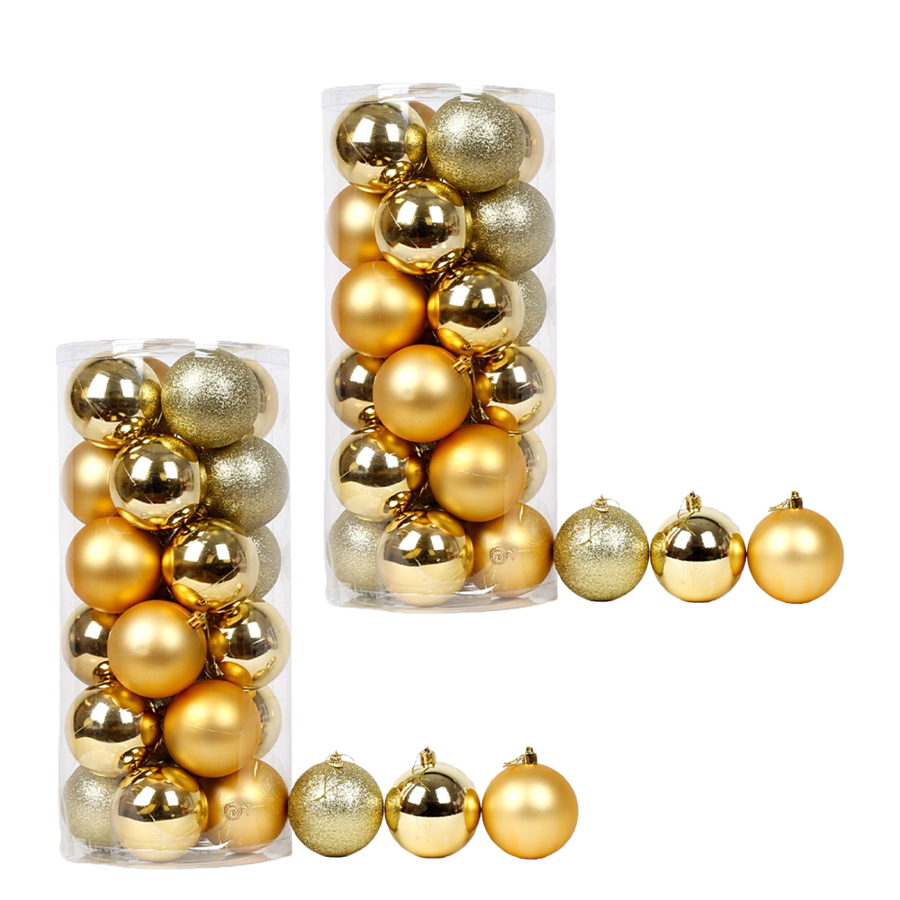 Set de Globulețe 6 cm, 24 buc – Aurii