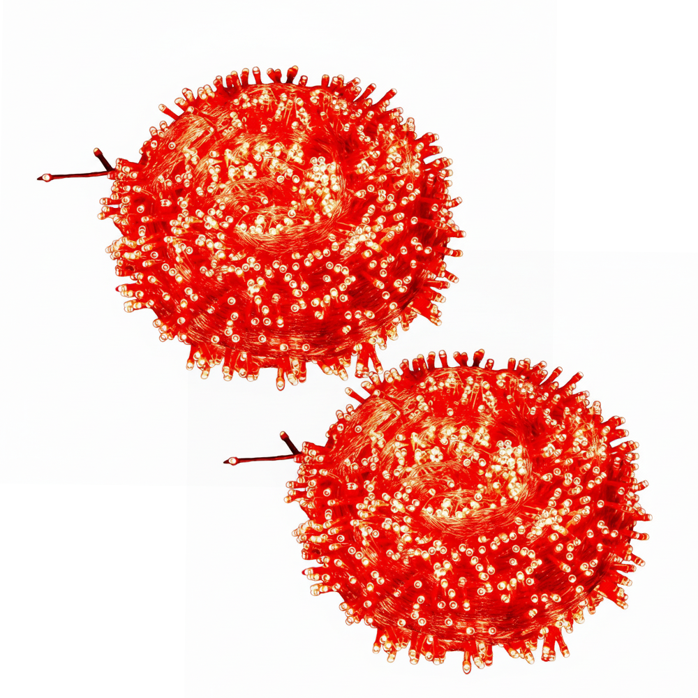 Instalație De Crăciun 100 LED, 6 m Interior-Exterior – Roșu