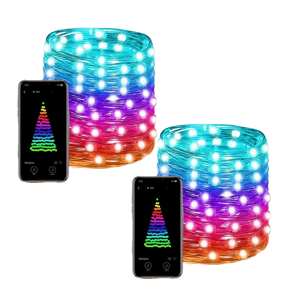 Instalație Smart RGB 8m pentru Bradul de Crăciun