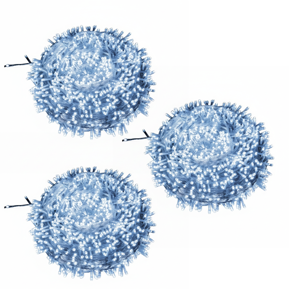 Instalație De Crăciun 100 LED, 6 m Interior-Exterior – Alb Rece