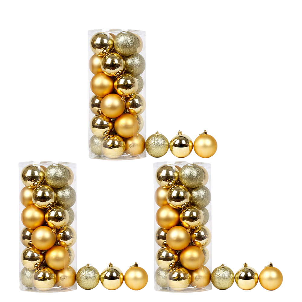 Set de Globulețe 6 cm, 24 buc – Aurii