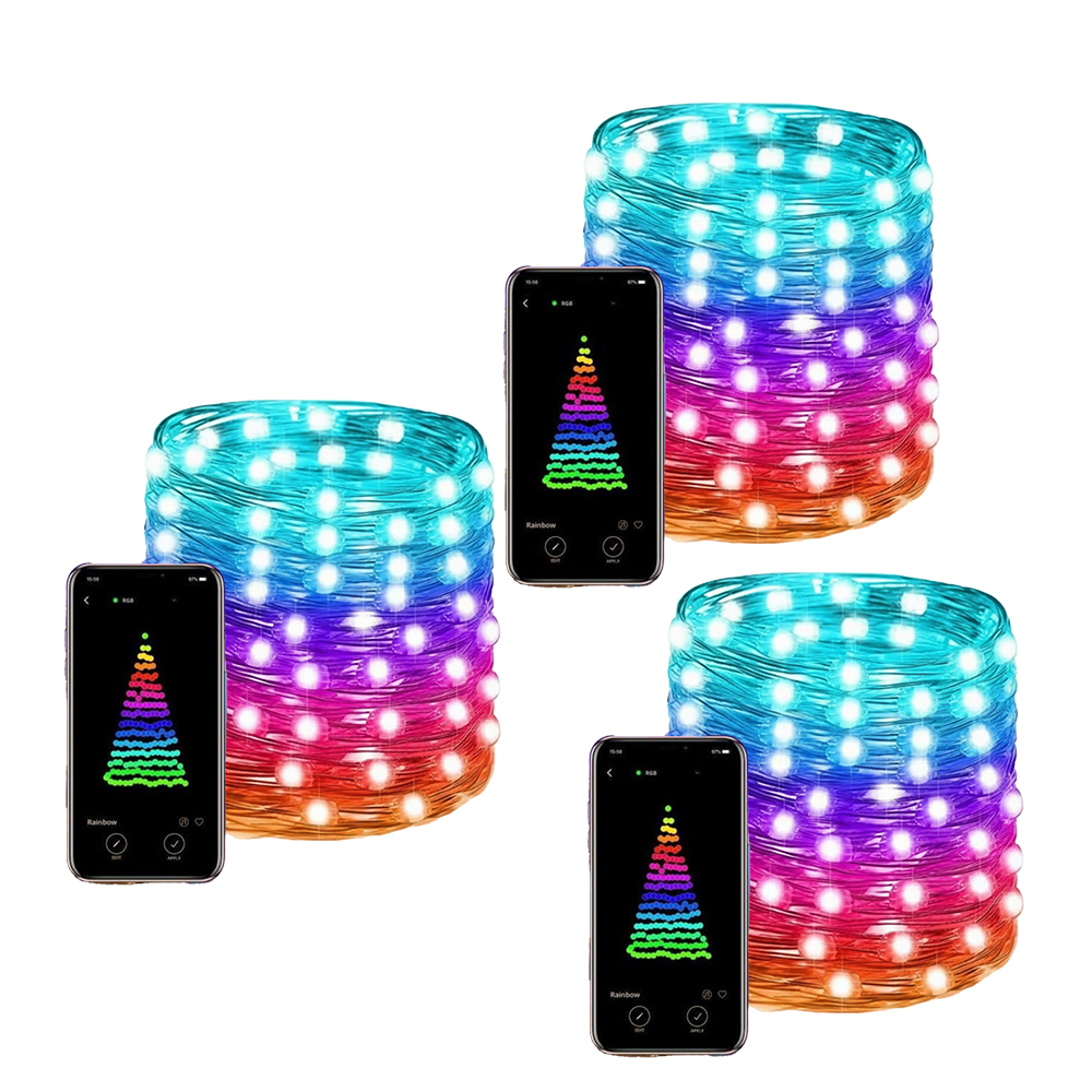 Instalație Smart RGB 8m pentru Bradul de Crăciun