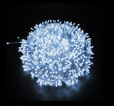 Instalație De Crăciun 100 LED, 6 m Interior-Exterior - Alb Rece