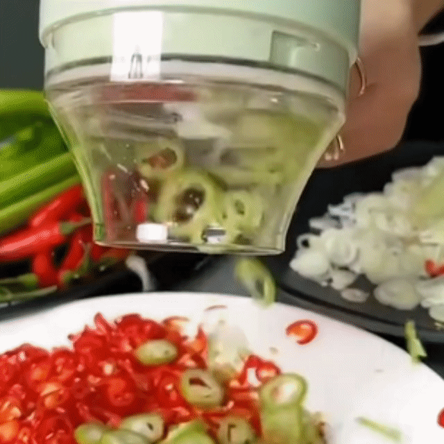 Tocător Electric 4 în 1 cu Lame din Oțel