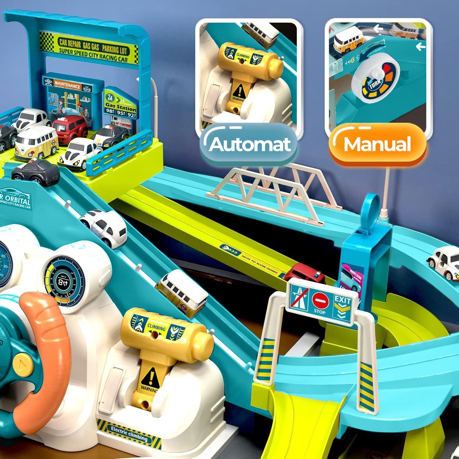 jucarie-interactiva-2-in-1-parcare-cu-volan-sunete-si-muzica-4-masinute-incluse-30-27-13-cm-engross-390933 (1)